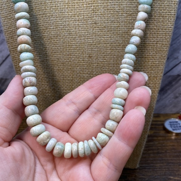 Amazonite Rondelle 22 inch Necklace - Picture 6 of 8